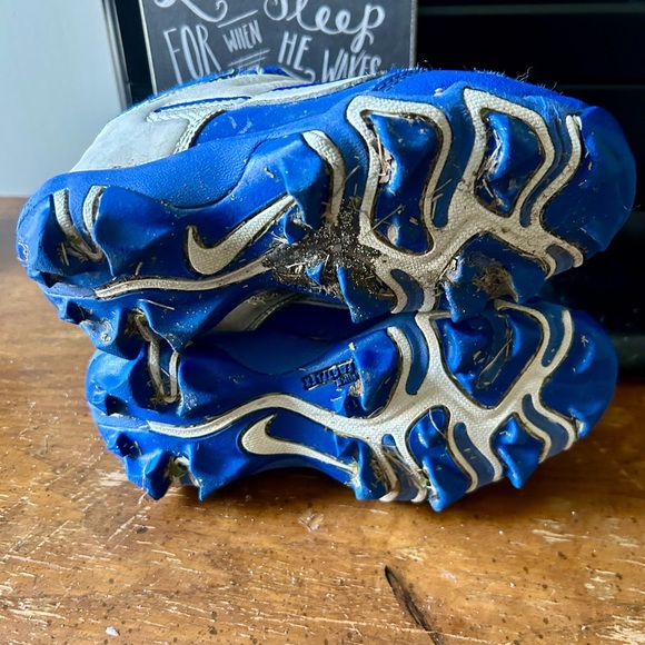 Nike Alpha Hurache Varsity Keystone mid youth baseball cleats size 11 royal blue - Picture 5 of 5